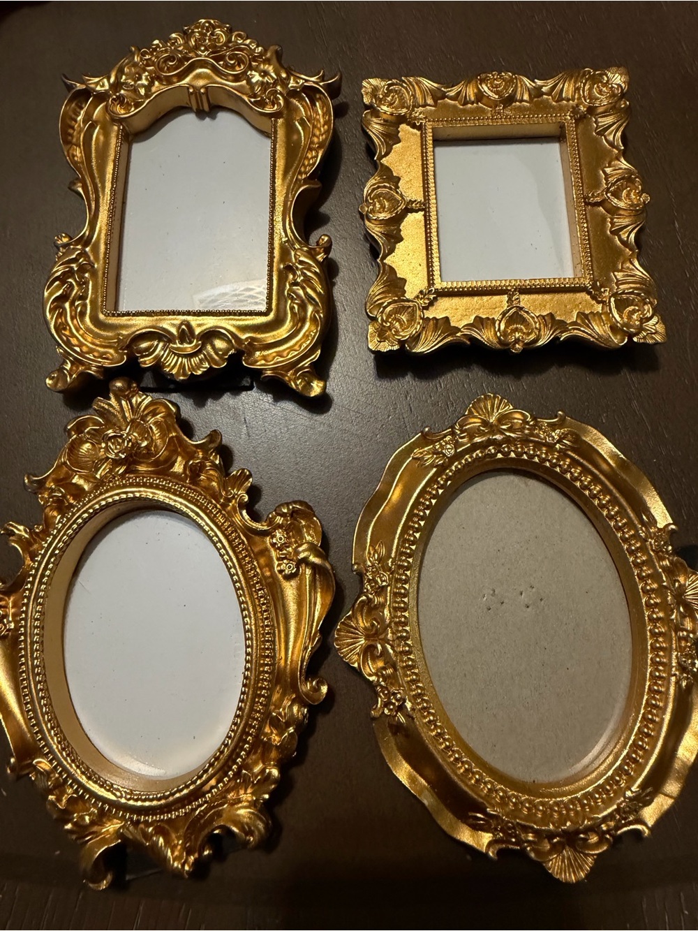 Gold Ornate Decorative Wall Frames - Set of 4